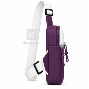Riñonera Personalizada del Consejo NCNW con Logotipo Bordado en la Parte Delantera, Cierre de Cremallera Morado y Blanco, Uso Diario Informal para Mujer - Product Image 4