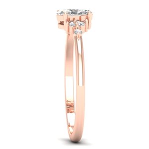 REYES Personalised Women Fine Jewelry Solid 14K 18K Gold HPHT CVD Lab Grown Diamond Engagement Promise <b>Rings</b> For Women - Product Image 3