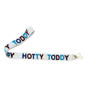 Sangle de sac personnalisée avec broderie perlée 'Team Spirit', motif 'Tigers Woo Pig Sooie', large, pour bandoulière, remplacement de poignée de sac à main bandoulière - Product Image 4