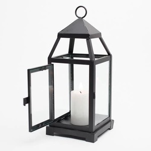 Lanterne à bougie en métal élégante, décoration d'intérieur, accent rustique, centre de table pour mariage, éclairage extérieur - Product Image 2