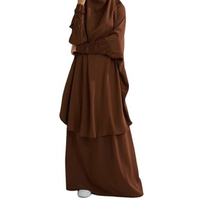 Nueva Abaya Musulmana para Mujer, Modelo 2026, Vestido Tipo Túnica, Moda Primavera-Otoño, Manga Larga con Volantes, Estilo Medio Oriente, para Venta al Por Mayor - Product Image 3