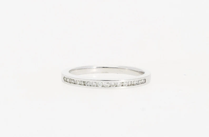 Lab Created Round Cut Diamond Eternity Band <b>Ring</b> 925 <b>Silver</b> Plated Hip Hop Style Pave Setting Unisex Wedding Engagement <b>Ring</b> - Product Image 2