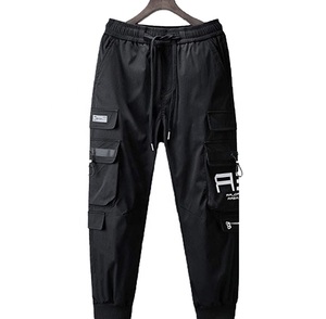 <b>mens</b> slim fit cargo pants <b>stretch</b> fabric multi pocket stylish casual urban wear cargo trousers - Product Image 1