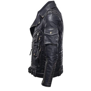 Chaqueta de Cuero para Hombre, Moderna, Resistente al Viento y al Agua, Ecológica, con Tela de Lona, Estilo Urbano, Colores y Tallas Personalizables - Product Image 2