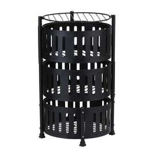 Round Multi Tier Kitchen <b>Trolley</b> Stand Standing Platform Unit Commercial Food Organizer Heavy Duty <b>Storage</b> Cart - Product Image 4