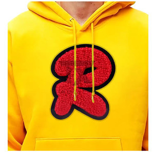 Vente en gros de sweats à capuche d'hiver pour hommes 100% coton, personnalisés avec lettres grecques en chenille, patch brodé avec lettres, doublure en polaire de haute qualité, sur mesure - Product Image 3