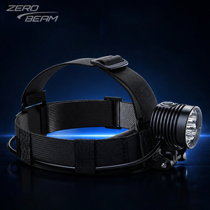 Lampe frontale LED rechargeable pour l'extérieur, 8000 lumens, portée de 561 m, ZEROBEAM H50, mode clair de nuit, étanche, pour le camping, avec pack de batteries à 6 emplacements - Product Image 1