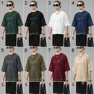 Camiseta de Lona Sólida para Hombre, Elegante, de Alta Calidad, Cómoda, Nueva Llegada, Estilo Urbano, Cuello Redondo, Algodón Casual - Product Image 5