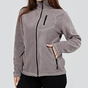 Chaqueta de Forro Polar de Poliéster con Cierre Completo, Diseño Softshell, para Mujer, Invierno, Moda, Fabricante OEM, Superventas - Product Image 1