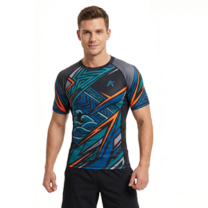 Wholesale Custom Logo 3D Printed Jiu Jitsu Bjj Rash Guard <b>for</b> <b>Men</b> <b>Compression</b> Breathable Shorts Sleeve - Product Image 3