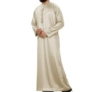 Túnica Árabe Marroquí Dubai 2026, Abaya Musulmana Brillante, Thobe Kaftan para Hombre, Vestido Largo de Lujo, Talla Grande, Tejido Transpirable, Color Negro - Product Image 5