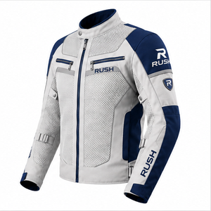 เสื้อแจ็คเก็ตมอเตอร์ไซค์ผู้ชาย Rush แขนยาว ผ้าตาข่าย ระบายอากาศ กันน้ำ แห้งเร็ว ป้องกันรังสียูวี 220 กรัม พิมพ์ลายแบบ Heat-Transfer สำหรับขี่รถแข่ง - Product Image 3