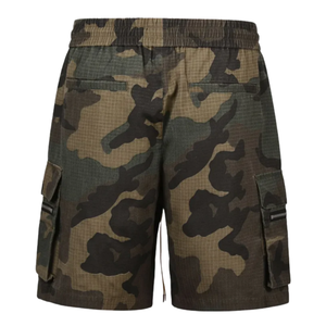 กางเกงขาสั้นลำลองผู้ชายทรงปกติ ผ้าแคนวาสคอตตอน 100% แห้งเร็ว ระบายอากาศได้ดี เอวกลาง มีเชือกผูก สีพื้น เป็นมิตรกับสิ่งแวดล้อม - Product Image 2