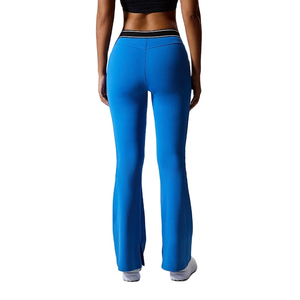 Spandex/Polyester Solid Lace Breathable Mid Yoga <b>Leggings</b> Digital Printing <b>Flare</b> Pants Womens Quick Dry Knee-Length Hip Hop - Product Image 4