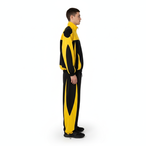 Custom 2026 Worldwide Logo <b>Windbreaker</b> Tracksuit Yellow <b>Black</b> Colorblock Sportswear Set Waterproof Nylon Streetwear Jogging Suit - Product Image 4