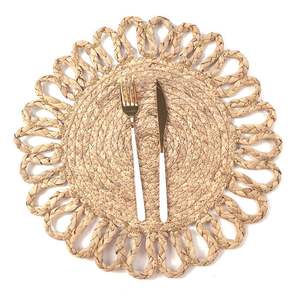 Nuevo mantel individual de jacinto de agua natural, tejido, de alta calidad y duradero, para uso doméstico y en restaurantes. - Product Image 2