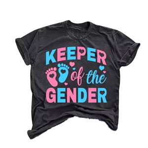 Women's Breathable Printed T-shirt Collarless Custom Logo Design Regular Fit Short-Sleeved Casual Top - Product Image 4