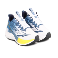 Chaussures de course bleues et blanches pour hommes, baskets basses à lacets, chaussures de sport respirantes, chaussures athlétiques à semelle amortie