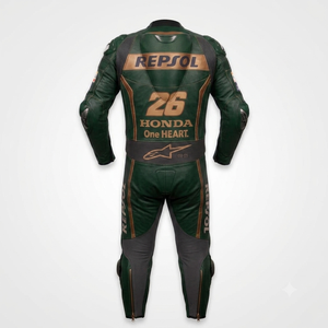 Traje de Carreras Dani Pedrosa MotoCP, Traje de Cuero Completo Premium de Una Pieza para Pista con Rodilleras y Protecciones, Nivel 2 CE - Product Image 2