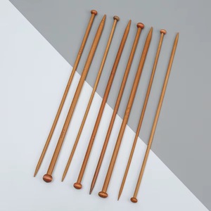 Aiguilles à tricoter en bois naturel de qualité supérieure pour le tricot à la main, aiguilles à travaux manuels légères et lisses pour le fil, le crochet et les projets de bricolage - Product Image 1