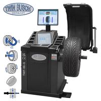 TWF-96-G: Équilibreuse de roues avec serrage pneumatique automatique - Écran couleur TFT - GREY-Line
