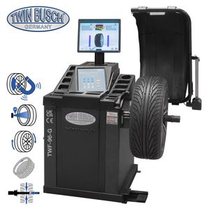 TWF-96-G: Bilanciatore per ruote con bloccaggio pneumatico automatico - Schermo a colori TFT - GREY-Line - Product Image 1