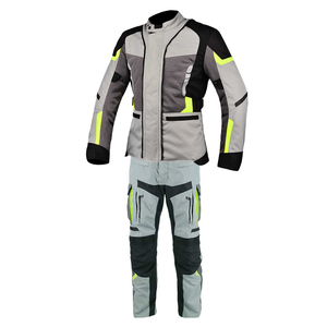 Unisex Motorcycle Riding Suit Full Sleeve <b>Jacket</b> Pants Set Grey <b>Black</b> Neon Yellow Windproof Quick Dry Polyester/Nylon All Wear - Product Image 2
