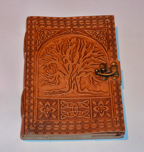 Diario de cuero hecho a mano THG - Búho/Árbol de la vida - Product Image 5