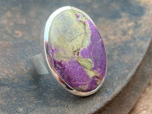 Charoite <b>Ring</b>, Gemstone <b>Ring</b>, <b>925</b> <b>Sterling</b> <b>Silver</b> <b>Ring</b>, Handmade <b>Ring</b>, Charoite Jewelry, Gift for Woman - Product Image 4