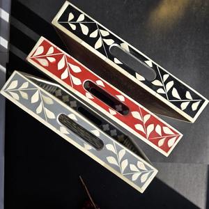 Plateau de service en bois et nacre fait main, grande taille, qualité supérieure, plateau décoratif en nacre à vendre - Product Image 5