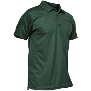 Venta al por mayor personalizado de los hombres para Polos patrón sólido lienzo en blanco liso uniforme de negocios mono con logotipo bordado - Product Image 1