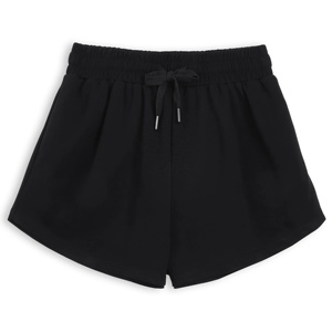 Pantalones cortos deportivos de alta calidad con bolsillos, de secado rápido, cintura elástica tejida, corte regular, color sólido. - Product Image 1