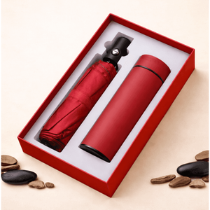 Ensemble cadeau personnalisé pour employés : Bouteille isotherme et parapluie gravés au laser, impression UV pour cadeaux d'entreprise, vente en gros, faible MOQ - Product Image 5