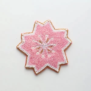 Handmade 2024 High Quality Design Seed <b>Beads</b> Embroidered Multi Color <b>Coaster</b> - Product Image 2