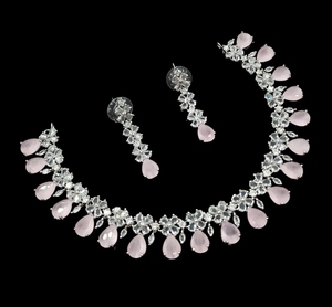 Silver Plated Brass Bridal <b>Set</b> Choker Necklace Drop Earrings Tikka Ethnic High Quality Wedding Engagement Anniversary Latest - Product Image 1