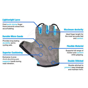 Gants de cyclisme sportifs mi-doigts respirants, design professionnel, unisexe, logo personnalisé, vente en gros, pour la pratique du vélo - Product Image 3