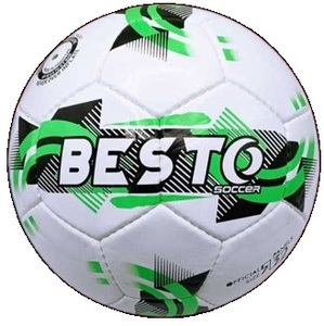 Balón de Fútbol BESTO Blanco Verde Negro Entrenamiento Duradero 0.4-0.45kg Embalaje Estándar - Product Image 1