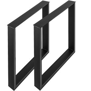 Gambe per Tavolo Quadrate in Metallo, Altezza 28 Pollici, Larghezza 24 Pollici, Robuste, Sezione a Scatola da 3,1 Pollici, Set di 2 per Tavoli da Pranzo - Product Image 1