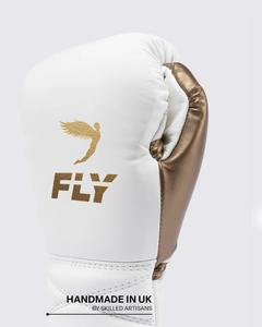 Gants de boxe de sparring en cuir de vachette véritable de haute qualité, dernier modèle, couleur blanc et or, personnalisés, pour la boxe et les combats. - Product Image 2