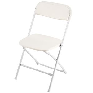 Set di 6 Sedie Pieghevoli Impilabili per Interni con Telaio in Metallo Resistente e Tavolo Pieghevole in Plastica - Product Image 1