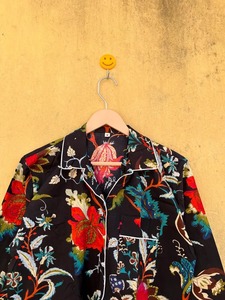Conjunto de Pijama Clásico de Algodón Ecológico para Mujer, Corte Holgado, Manga Larga, Bordado Floral, Ropa de Dormir Larga, Primavera Verano - Product Image 3