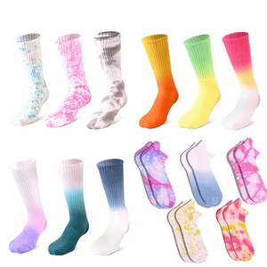 Calcetines Deportivos Unisex de Algodón, Elásticos, de Secado Rápido, Estilo Casual, con Tinte Tie-Dye y Dye-Dip, para Deportes de Otoño - Product Image 6