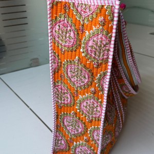 Women's Quilted Cotton <b>Tote</b> <b>Bag</b> Handmade Patterned Shoulder Carry <b>Bag</b> for Shopping Daily Travel Beach Market Gift Style Premiums - Product Image 2