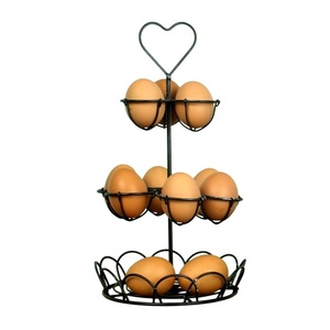 Handmade Metal <b>Wire</b> Egg Holder With Heart Handle Vintage Farmhouse Egg <b>Storage</b> <b>Rack</b> For Fresh Hen Eggs Decorative Organizer - Product Image 1