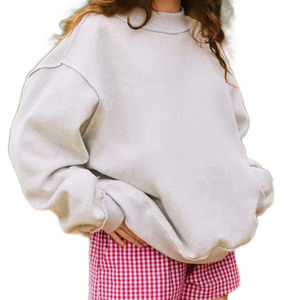 Sudadera de talla grande para mujer, informal, con capucha, manga larga, cómoda, holgada, para estar en casa - Product Image 2