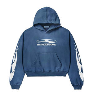 Conjunto Deportivo con Efecto Deslavado, Sudadera con Capucha y Pantalones, 100% Algodón, Estilo Holgado, Unisex - Product Image 4