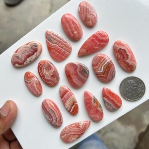 Oferta Especial: Cabujón de Rodocrosita Natural al por Mayor, Piedra Suelta Rosa para Joyería, Lote a Granel por MAHNAJ GEMS. - Product Image 3