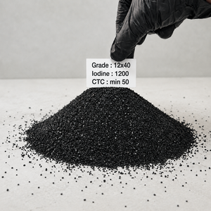 Carbón de Cáscara de Coco de Alta Actividad 12x30, Marca Vitronexa, 99% de Pureza, para Tratamiento de Agua con Alto Contenido de Yodo (1100 min), Control de Olores - Product Image 2