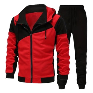 Survêtements de sport grande taille pour hommes avec logo personnalisé de haute qualité, nouveau design, color block, vêtements de sport, ensembles de gym, tenues d'entraînement - Product Image 2