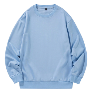 เสื้อสเวตเชิ้ตคอกลมโอเวอร์ไซส์สำหรับผู้ชาย แขนยาว สวมใส่สบาย ผลิตจากผ้าฝ้าย 100% เนื้อนุ่ม ผ้าฟลีซ  ขอบแขนและชายเสื้อแบบริบ ให้ความอบอุ่น - Product Image 4